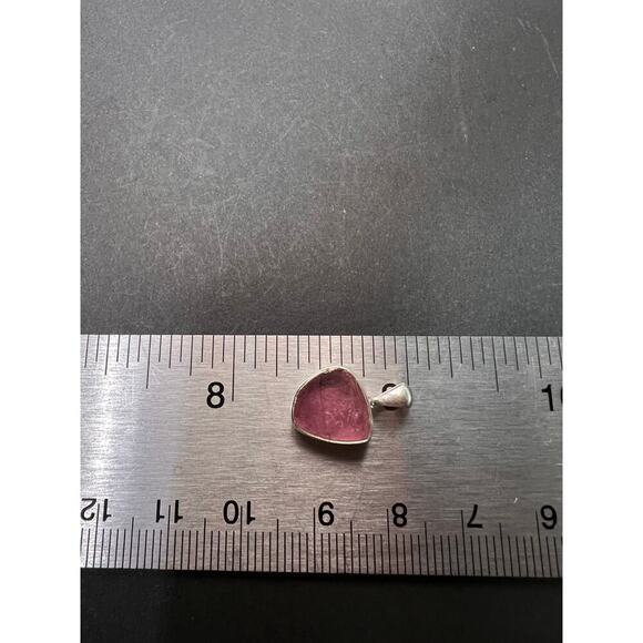 NEW Pink tourmaline sterling silver pendant 1.29 grams - Picture 3 of 11